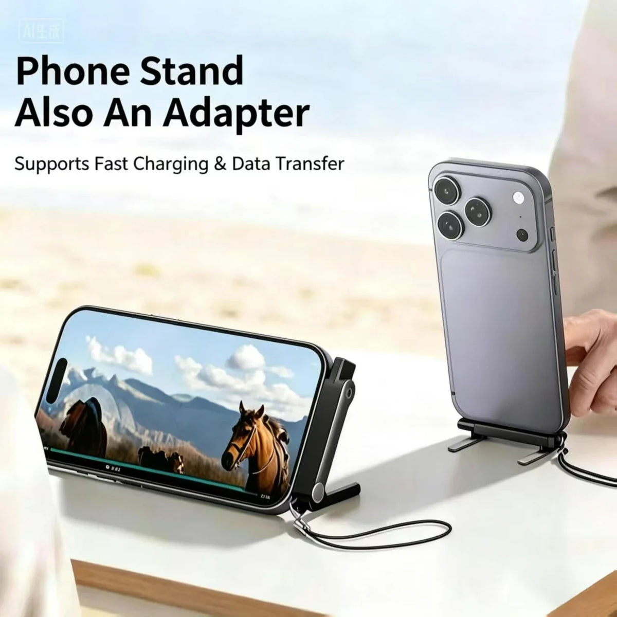 Oklumi™ - FlexDock 2-in-1 Charging Cable & Phone Stand
